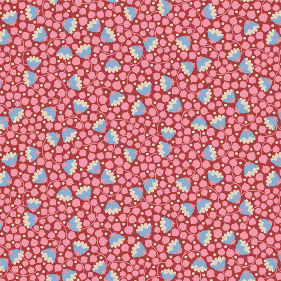 Tilda Patchwork Stoff Baumwolle - Wallflower - Bellflower Pink